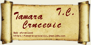 Tamara Crnčević vizit kartica